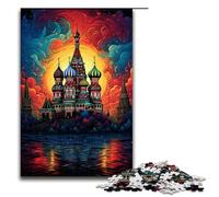 1000 Piece Jigsaw for Adults Russia Red Square Jigsaw Puzzles for Adults Wood Puzzle Challenging Game 75x50cm