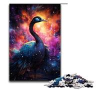 1000 Piece Jigsaw for Adults Strange Colored Black Swan Jigsaw Puzzles for Adults Wood Puzzle Challenging Game 75x50cm