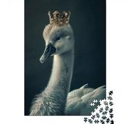 1000 Piece Jigsaw for Adults, Swan Cute King, 52x38cm/1000pcs