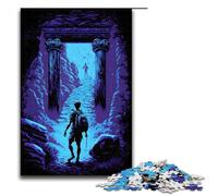 1000 Piece Jigsaw for Adults Temple Blue Monster Puzzle Hands on Game 75x50cm