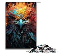 1000 Piece Jigsaw for Adults The Colorful Psychedelia of Bird Warriors Puzzle for Kids Wood Puzzle Educational Game for Adult 75x50cm