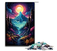 1000 Piece Jigsaw for Adults The Colorful Psychedelia of Cosmic Mountain Puzzle Hands on Game 75x50cm