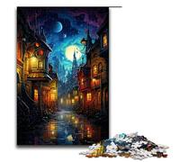1000 Piece Jigsaw for Adults The Colorful Psychedelia of The City after The Rain Puzzle GamePerfect Decoration for Teens Age 14 Years Up 75x50cm