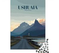 1000 Piece Jigsaw for Adults, Ushuaia, Argentina Travel, 38x26cm/1000pcs