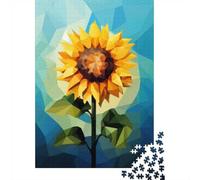1000 Piece Jigsaw for Adults, Vibrant Abstract Sunflower, 38x26cm/1000pcs