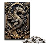 1000 Piece Jigsaw for Adults Winged Dragon King Educational Puzzle Educational Game for Birthday Chrismas 75x50cm