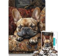 1000 Piece Jigsaw French Bulldog Jigsaw Puzzles 1000 Pieces for Adults Teens,Decompressing Intellectual Educational Toy Secret Santa Gifts (26x38cm)