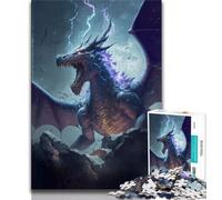 1000 Piece Jigsaw Fury Dragon III Jigsaw Puzzles for Teenagers 1000,Challenging Difficult with Fully Interlocking Randomly Shaped Pieces (38x26cm)