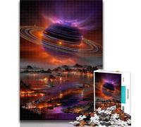1000 Piece Jigsaw Futuristic Planetary System Adult Jigsaws 1000 Pieces Difficult,Interesting Stress Reduction Parent-child Interaction 50x75cm