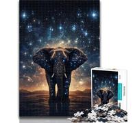 1000 Piece Jigsaw Galaxies Elephants 1000 Piece Jigsaw Puzzles for Adults & Teens,Educational Stress Relief Toy Great Gifts And Toys 26x38cm