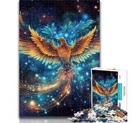 1000 Piece Jigsaw Galaxy Bird of Phoenix Puzzles 1000 Pieces for Teenagers,Stress Reliever Difficult Challenge Enhance Love between Couples 50x75cm