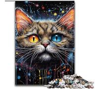 1000 Piece Jigsaw Galaxy Cats Impossible Jigsaw Puzzles for Adults size : 38x26cm for Home Decor & Holiday Fun