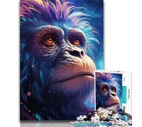1000 Piece Jigsaw Galaxy Monkey Puzzles 1000 Pieces for Teenagers,Stress Reliever Difficult Challenge Enhance Love between Couples 26x38cm