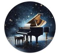 1000 Piece Jigsaw Galaxy Piano 1000 Pieces Round Puzzle Gifts Interactive Family Game, Ideal, Family Activity Game 67.5x67.5cm