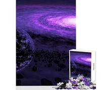 1000 Piece Jigsaw Galaxy with Planet And Asteroids Jigsaw Puzzles for Adults Precision Cutting Wishlist with Santa Claus Brainteaser Family Games (38x26cm)