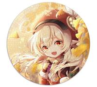 1000 Piece Jigsaw Genshin Impact Klee Round Jigsaw Puzzles 1000 Pieces for Adults Perfect for Home & Office Decor, Parties, Birthdays 67.5x67.5cm