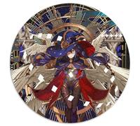 1000 Piece Jigsaw Genshin Impact Mona Round Puzzle 1000 Pieces Jigsaw Perfect for Family Fun on Christmas, Thanksgiving, Birthdays & Easter 67.5x67.5cm