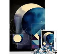 1000 Piece Jigsaw Geometric Fusion Art Jigsaw Puzzles for Adults Precision Cutting Wishlist with Santa Claus Brainteaser Family Games (38x26cm)