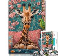 1000 Piece Jigsaw Giraffe on The Sofa 1000 Piece Jigsaw Puzzles,Educational Game for Birthday, Chrismas for And 14 Years Old 50x75cm