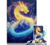 1000 Piece Jigsaw Golden Chinese Dragon 1000 Pieces Jigsaw Puzzles for Adults And Teens,Educational Toys & Games for Adults And Teenagers 26x38cm