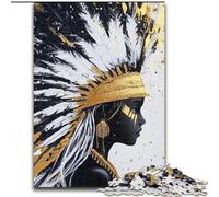 1000 Piece Jigsaw Golden Indian Princess JigsawPuzzle 1000 Pieces for Adults Challenging Brain Teaser for Teenagers, Perfect for Home Decor Or Gift (Size 26x38cm)