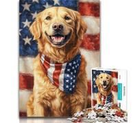 1000 Piece Jigsaw Golden Retriever 1000 Pieces Jigsaw Puzzles For Teens And Adults,Toys Educational Games Stress Relieving Enhance Love between Couples 26x38cm