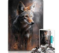 1000 Piece Jigsaw Gray Wolf Adult Jigsaws 1000 Piece,Wall Decoration Unique Birthday And Xmas Gifts Suitable for And 14 26x38cm