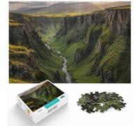 1000 Piece Jigsaw, Green Canyon with River, 1000pcs (52x38cm)