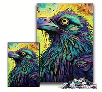 1000 Piece Jigsaw Green Crow Puzzles for Adults for Teenagers & Family Fun - DIY Brain Teaser Game Gift Size 50x75cm