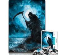 1000 Piece Jigsaw Grim Reaper 1000 Piece Jigsaw Puzzles for Adults,Toys Educational Games Stress Relieving Unique Home Decor And Gifts (26x38cm)