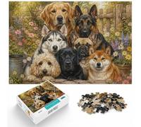 1000 Piece Jigsaw, Group Portrait of Various Dog Breeds, 1000pcs (52x38cm)
