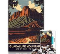 1000 Piece Jigsaw Guadalupe Mountains Adult Puzzles 1000 Pieces,Toys Educational Games Stress Relieving Wishlist with Santa Claus 75x50cm
