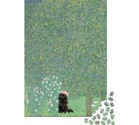 1000 Piece Jigsaw, Gustav Klimt Cat Garden, Festive Gift, 70x50cm/1000pcs