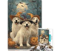 1000 Piece Jigsaw Halloween Animals Adult Jigsaw Puzzles 1000,Toys Educational Games Stress Relieving Great Gifts And Toys 26x38cm
