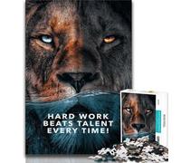 1000 Piece Jigsaw Hard Work Beats Talent Jigsaw Puzzles 1000 Pieces for Adults Teens,Toys Educational Games Stress Relieving Artists Collection, Fine Art (50x75cm)