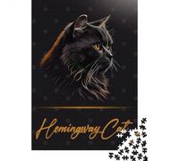 1000 Piece Jigsaw, Hemingway Cat, 70x50cm/1000pcs