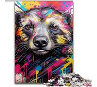1000 Piece Jigsaw Horse Graffiti Impossible Jigsaw Puzzles for Adults size : 38x26cm for Home Decor & Holiday Fun