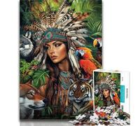 1000 Piece Jigsaw Indian Princess Jigsaw Puzzle 1000 Pieces for Adults,Decompressing Intellectual Educational Toy Great Gifts And Toys 26x38cm