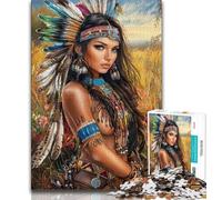 1000 Piece Jigsaw Indian Princess Jigsaw Puzzle 1000 Pieces for Teenagers,Educational Toys Is Ideal As A Gift for The Whole Family (26x38cm)