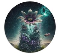 1000 Piece Jigsaw Intergalactic Flora 1000 Pieces Round Puzzle Gifts Brain Teaser Game, Interactive Family Game, Suitable for Ages 14+ 1000pcs (67.5x67.5cm)