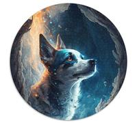 1000 Piece Jigsaw Jack Russell Terrier Dog 1000 Piece Round Jigsaw Perfect Home Or Office Decor, Ideal 1000pcs (67.5x67.5cm)