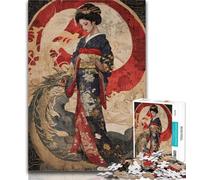 1000 Piece Jigsaw Japanese Style Geisha 1000 Piece Jigsaw Puzzles,Educational Game for Birthday, Chrismas for And 14 Years Old 50x75cm