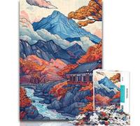 1000 Piece Jigsaw Japanese Temple Jigsaw Puzzle 1000 Pieces for Adults,Decompressing Intellectual Educational Toy Great Gifts And Toys 26x38cm