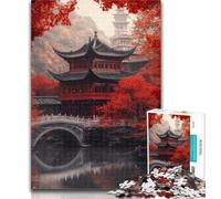1000 Piece Jigsaw Japanese Temples Jigsaw Puzzles for Teenagers 1000 Piece,Family Game Stress Reliever Difficult Challenge Secret Santa Gifts 50x75cm