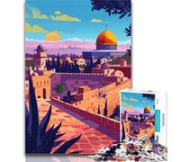 1000 Piece Jigsaw Jerusalem Skyline Jigsaw Puzzles for Adults,is Ideal As A Gift for The Whole Family Suitable for And 14 26x38cm
