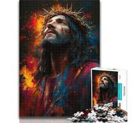 1000 Piece Jigsaw Jesus 1000 Piece Jigsaw Puzzles for Teenagers Gifts,Enhance Love between Couples for Age 14 26x38cm