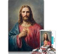 1000 Piece Jigsaw Jesus Art Jigsaw Puzzles for Teenagers 1000 Pieces,Relax Games Is Ideal As A Gift for The Whole Family (26x38cm)