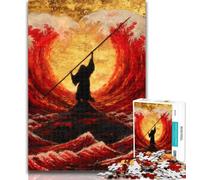 1000 Piece Jigsaw Jesus in The Ocean Jigsaw Puzzles for Teenagers,Stress Reliever Difficult Challenge Enhance Love between Couples 50x75cm