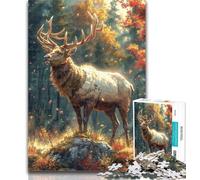 1000 Piece Jigsaw Jungle Deer 1000 Piece Jigsaw Puzzles for Adults & Teens,Educational Stress Relief Toy Great Gifts And Toys 26x38cm
