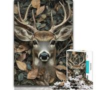 1000 Piece Jigsaw Jungle Deer Jigsaw Puzzles for Teenagers 1000 Pieces,Educational Stress Relief Toy Great Gifts And Toys (50x75cm)
